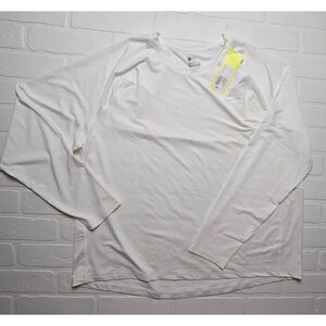 All In Motion Womens White Moisture Wicking Long Sleeve Top 3XL